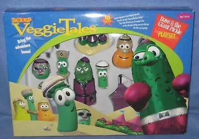 RARE Veggie Tales Dave And The GIANT PICKLE Playset BRAND NEW 10 Figurines • $193.99