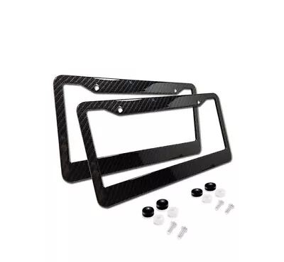 For Saab Smart License Plate Frame Cover Hood Bonnet Rear Trunk Black Carbon • $35.99