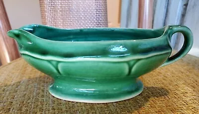 Vintage Mt. Clemens Petalware Gravy Boat USA  Mt Clemens Pottery Petalware Green • $50