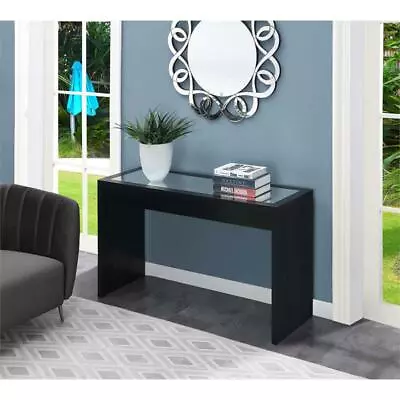 Convenience Concepts Northfield Mirrored Console Table In Black Wood Finish • $142.99