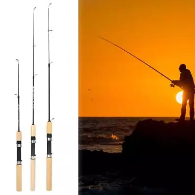 New Fly Ice Fishing Rod Mini Ice Winter Pole Portable Telescopic 60cm/80cm/100cm • $20.43