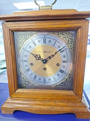 Vintage Howard Miller Model 612-438 Mantle Clock Franz Hermle Movement No Key  • $125.99