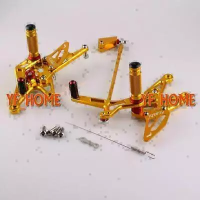 2x Rear Set Adjustable Rearset Footpegs Fit Yamaha 2007 2008 YZF R1 Gold • $136.51