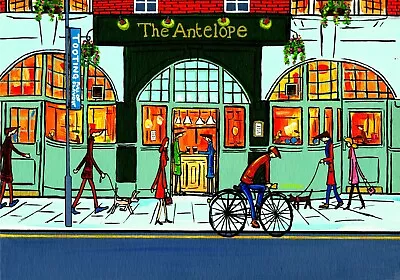£9 • Buy A4 Print Of Tooting The Antelope, Original South London Artist Dan Print 