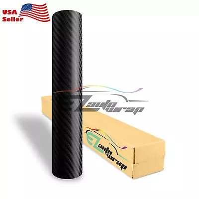 3D 4D 5D 7D Premium Matte Gloss Semi Black Carbon Fiber Vinyl Wrap Sticker • $7.95