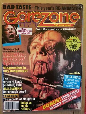 $17.99 • Buy GOREZONE Mag January 1989 Halloween 4 Bad Taste Jess Franco Child's Play