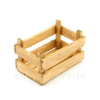 Dolls House Miniature Large Aged Slatted Wood Vegetable Crate • $5.60