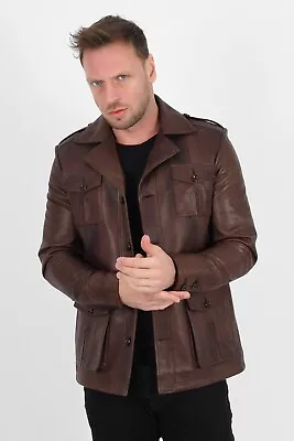 ALiN - Safari Leather Jacket Wax Brown Harrison • $157.50