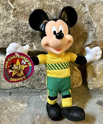 Vintage Mickey Mouse Plush Soccer Mickey 1995 Soccer Plush Dolls Disneyana • $24