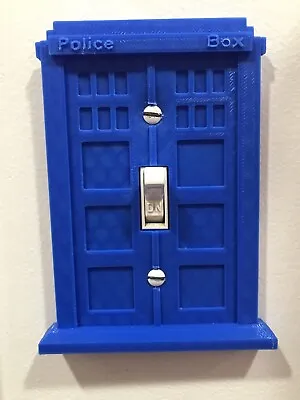 $12.10 • Buy Doctor Who Tardis FAN ART Police Box Light Switch Cover Plate Phone Booth Dr Who