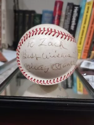 Personalized  Best Wishes  Mickey Mantle Signed Baseball Ball. • $550