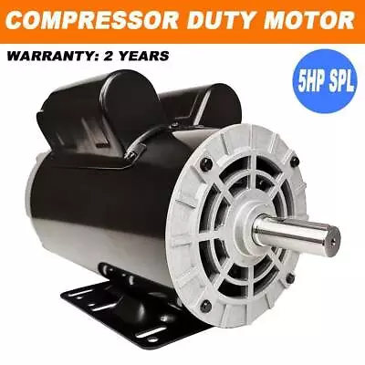 5 HP SPL 3450 RPM Air Compressor Electric Motor 208-230V 5/8  Shaft 56Frame 60Hz • $145.99