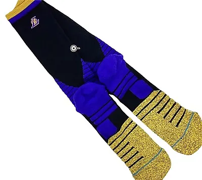 Stance Fusion Basketball Socks Crew Logo LA Lakers Mens 2XL 17-20 Brand New • $22.97