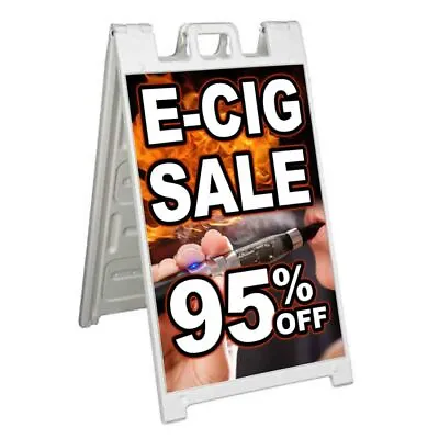 E-CIG SALE 95% OFF Signicade 24x36 Aframe Sidewalk Sign Banner Decal VAPE • $42.70