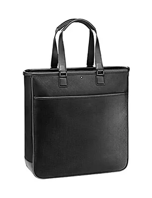 Montblanc Westside Black Extreme Leather Vertical Tote Bag 111628 New No Box • $450