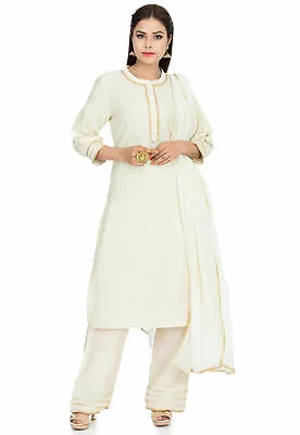 New Sexy White Stitched Salwar Kameez Plazo Pant Kurta Diwali Christmas Clothing • $62.59