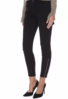  J BRAND Womens Trousers Houlihan Slim Cropped Soft Black Size 24W 1229K120  • $82.08