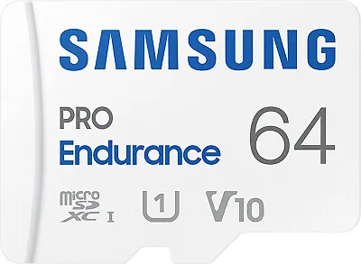 Samsung Pro Endurance 64GB Micro SD Card SDHC Surveillance DashCam Memory 100MBs • $28.95