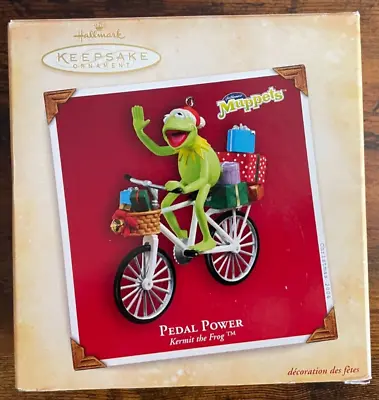 NEW IN BOX Hallmark Keepsake Ornament 2004 Muppets Kermit The Frog Pedal Power • $50