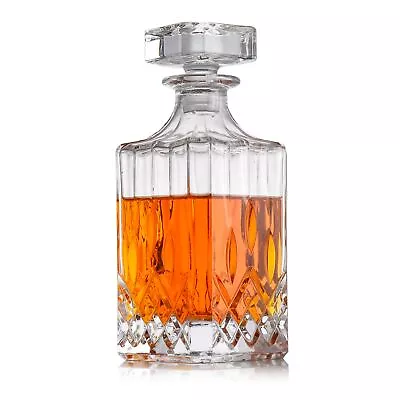 Flybold Whiskey Decanter With Glass Stopper - Vintage Bourbon Decanter For Wi... • $44.84