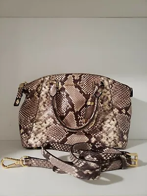 Michael Kors Riley Python Embossed Leather Satchel Hand Bag • $114
