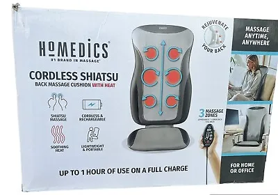 New (In Box) Homemedics Shiatsu Back Massage Cushion With Heat. Cordless Option. • $40