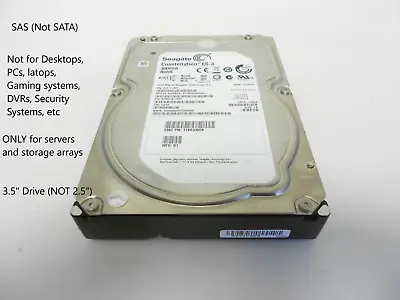 ST3000NM0023  Seagate 3TB 7.2K SAS 3.5  Storage Server Hard Drive 6Gb/s Dell HP • $19.95