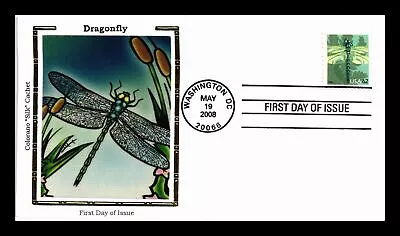 Us Cover Dragonfly 62c First Day Issue Colorano Silk Cachet • $0.01