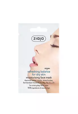 Ziaja Refreshing Balance Face Mask For Dry Skin/Sachet 7Ml OFFICIAL UK • £5.10