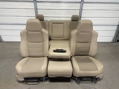 1999-2010 Ford F250 F350 F450 Super Duty Tan Cloth Front & Rear Seats • $1399.99