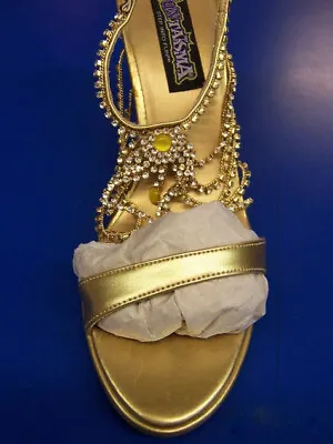 CLEOPATRA Shoes Gold Egyptian Roman Sandal  Halloween Adult Costume Accessory • $19.99