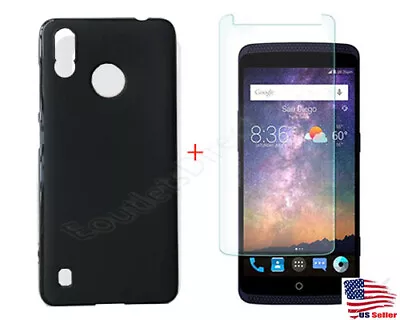 Soft TPU Case Cover + 9H Tempered Glass For ZTE Blade A3 Prime Z5157V Phone Read • $10.99