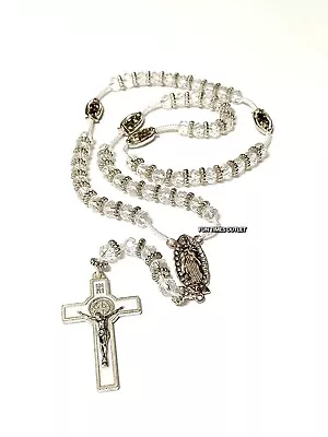 Virgen De Guadalupe Rosario De Cristal Recuerdos Comunion Crystal Rosary Favors  • $14.95