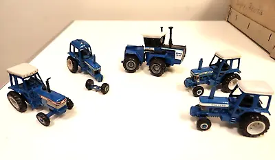 Vintage Ertl Blue Ford Diecast Farm Tractors LOT • $19.95