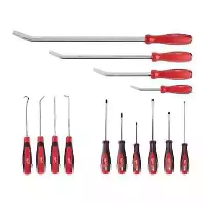 Milwaukee Pry Bar Hook And Pick And Screwdriver Mechanic Tool Set (14-Piece ) • $86.39