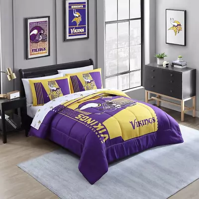 Minnesota Vikings NFL Queen Bed In A Bag Set-F2009034101 • $199.95