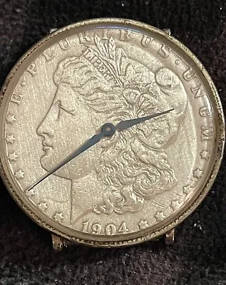 Morgan Silver Dollar Coin Watch Vintage 1904 🔥🔥🔥 • $250