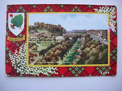 Edinburgh Postcard - Castle And Princes Street. (Valentine - 1951) • £2.79