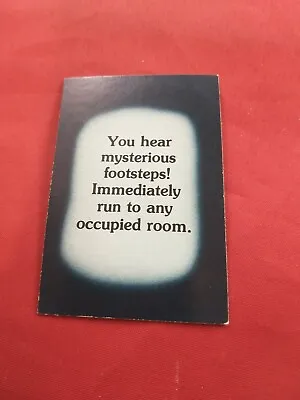 Mystery Mansion Board Game 1984 REPLACEMENT MYSTERIOUS FOOTSTEPS CLUE CARD *73T • $8