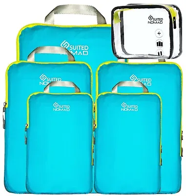 SUITEDNOMAD Compression Packing Cubes SetUltralight Travel Organizer Bags • $33.95