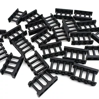 $11.01 • Buy TCM BRICKS Black 1x4x2 Fence Spindled 4 Studs X25 Compatible Parts Fits 15332
