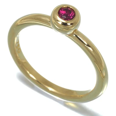 £336.81 • Buy Auth Tiffany&Co. Ring Ruby Solitaire US4.5 18K 750 Yellow Gold 