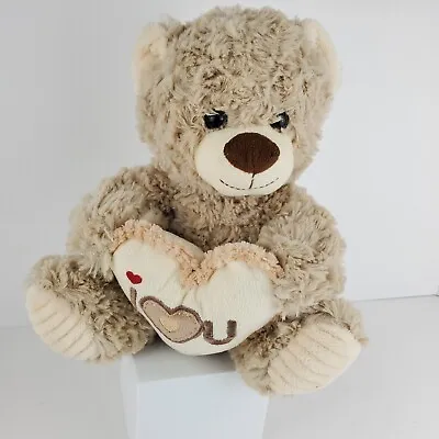I Love You Teddy Bear 10” Stuffed Animal Plush  With Plush Heart Pillow • $10.78