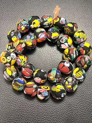 Vintage Venetian Chevron Big African Trade Beads 22.2mm • $65