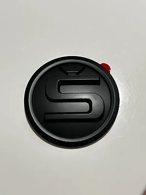 SKODA 100MM “S” BADGE EMBLEM  MATTE BLACK ***Free Postage*** • $16.29