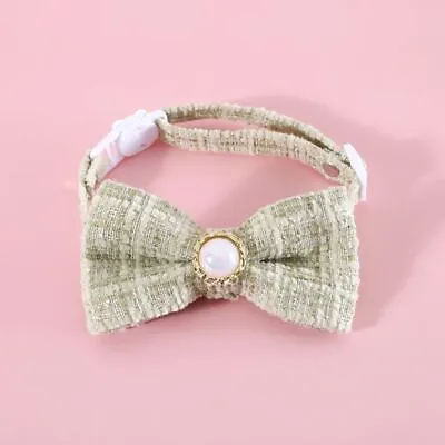 Adjustable Cat Pearl Plaid Collar Woven Cat Plaid Necklace  Party • £3.50