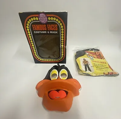 Vintage 1982 Ben Cooper Daffy Duck Halloween Costume Mask Box Never Worn On Bag • $39.99