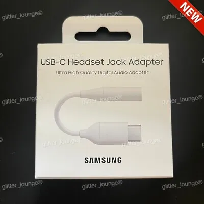 New Genuine Samsung USB-C Type-C To 3.5mm Headphone Jack Adapter Aux Audio Cable • £4.99