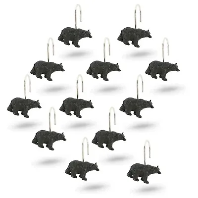 12 Piece Set Of Shower Curtain Hooks Available In A Variety Of Decorative Design • $11.99
