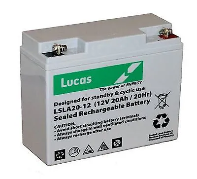 Lucas 12V 20AH (replaces 17ah 18ah 20Ah) BOOSTER PACK Rechargeable Battery • £41.99